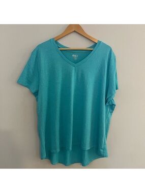 RB3 Blue V Neck Athletic Short Sleeve Tee